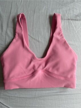 Wilo Pink Ribbed Sports Bra Size Small